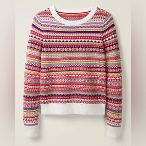 Boden XL Louise Fair Isle Sweater Jumper